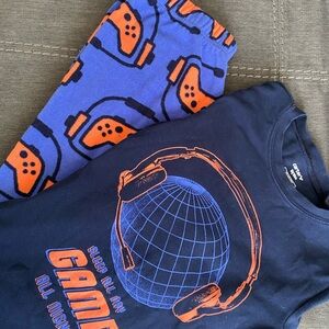 Carter's Navy and Orange Pajama Set